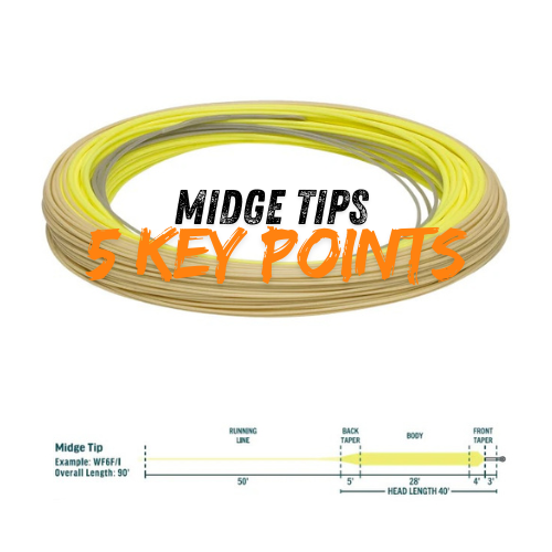 midge tip fly line info guide 