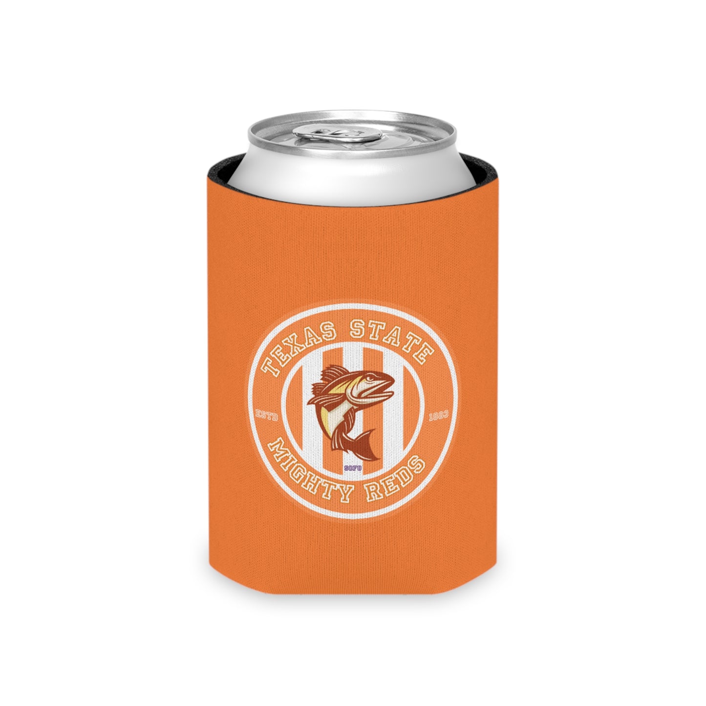 Texas State reds Field Logo Can Cooler