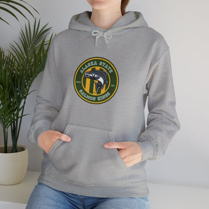 Alaska State Salmon Kings Field Logo  Hooded Sweatshirt