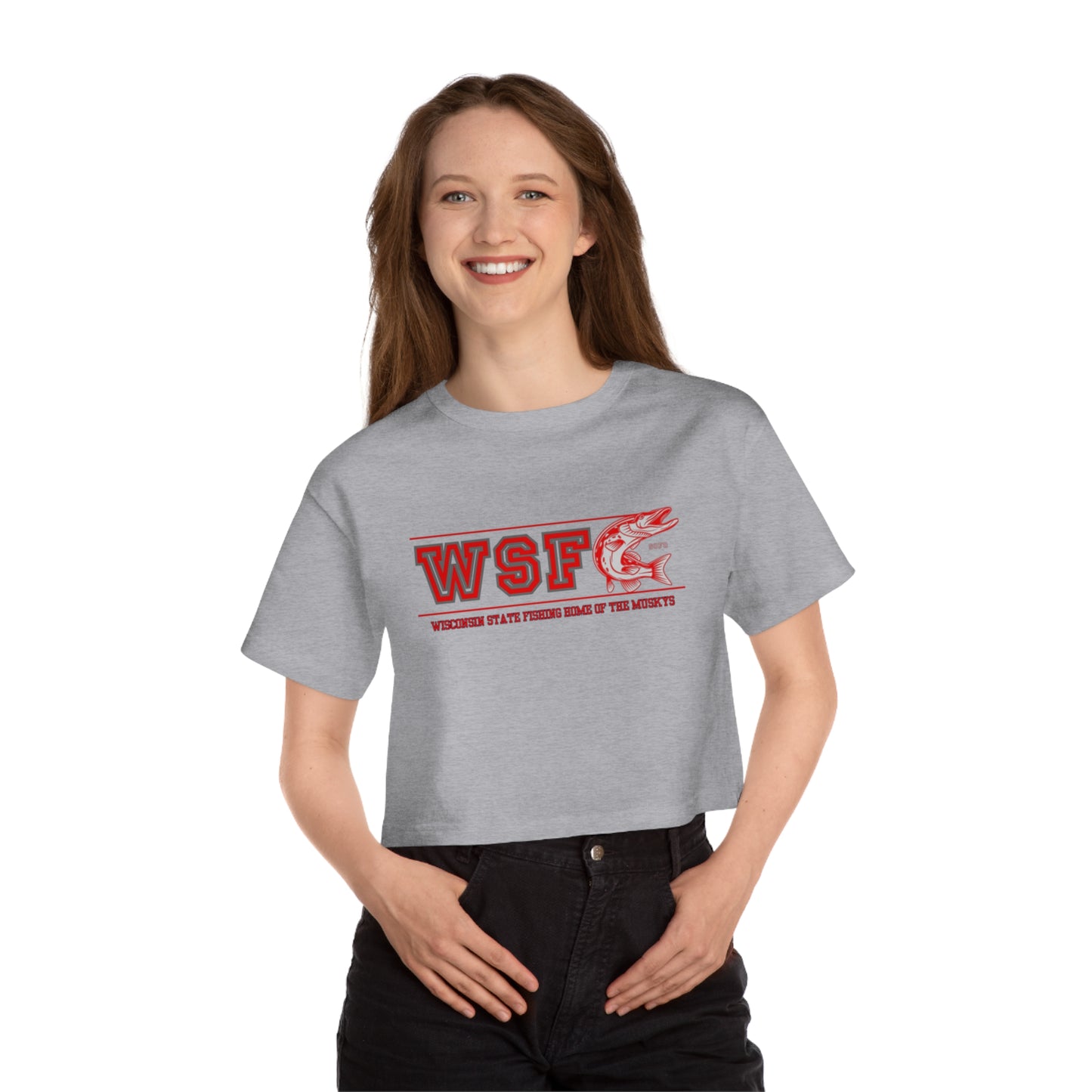 Wisconsin State Letterman Women's  Cropped T-Shirt